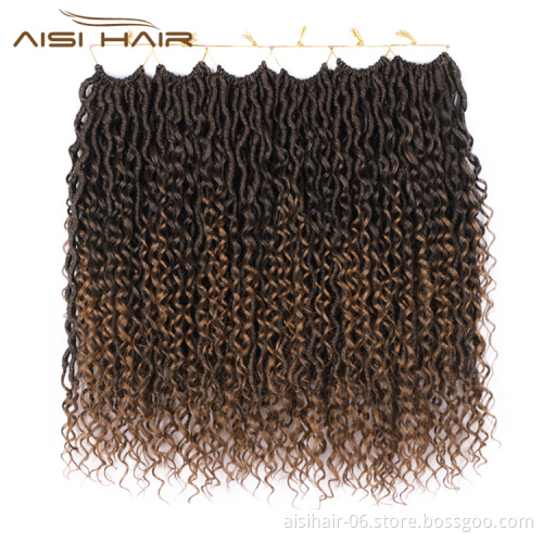 Aisi Hair Wholesale Passion Twist Crochet Braids Hair Ombre Brown Color Loose Wave Braids Hairpieces Extensions For Black Women